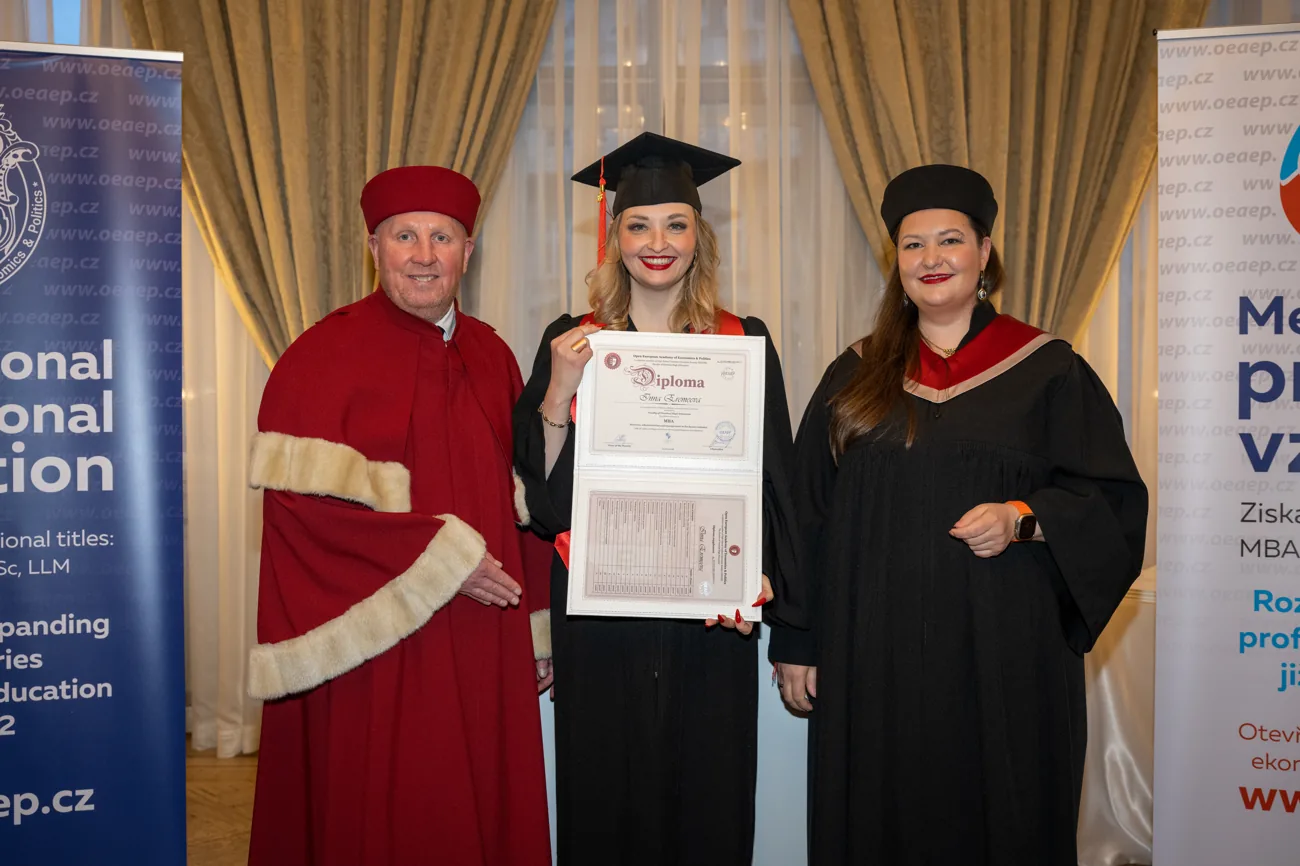 Вручение диплома MBA в Праге
